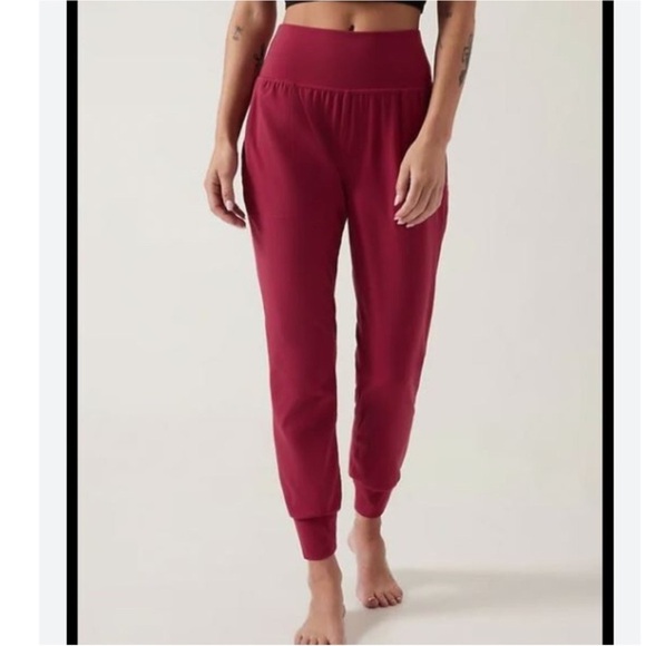 Athleta Pants - Athleta Red Ultra High Rise Elation Crop Joggers